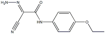 (E)-2-amino-N'-(4-ethoxyphenyl)-2-oxoacetohydrazonoyl cyanide 结构式