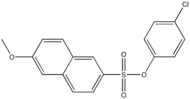 4-chlorophenyl 6-methoxynaphthalene-2-sulfonate 结构式