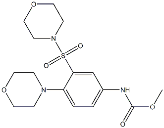 methyl (4-morpholino-3-(morpholinosulfonyl)phenyl)carbamate 结构式