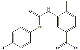 3-(3-(4-chlorophenyl)ureido)-4-methylbenzoic acid 结构式