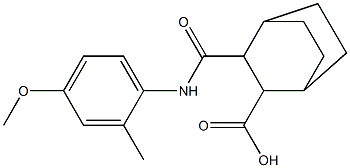 3-((4-methoxy-2-methylphenyl)carbamoyl)bicyclo[2.2.2]octane-2-carboxylic acid 结构式