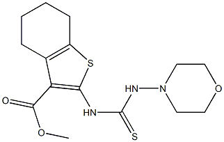 methyl 2-(3-morpholinothioureido)-4,5,6,7-tetrahydrobenzo[b]thiophene-3-carboxylate 结构式