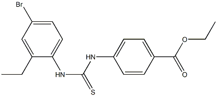 ethyl 4-(3-(4-bromo-2-ethylphenyl)thioureido)benzoate 结构式