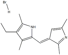(E)-2-((2,5-dimethyl-3H-pyrrol-3-ylidene)methyl)-4-ethyl-3,5-dimethyl-1H-pyrrole hydrobromide 结构式