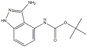 (3-Amino-1H-indazol-4-yl)-carbamic acid tert-butyl ester 结构式