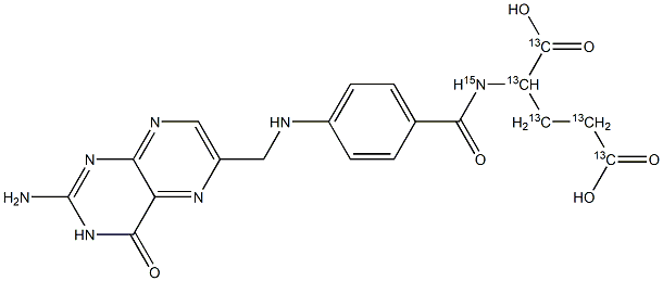 Folic Acid -[13C5,15N] 结构式