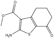 2-氨基-7-氧代-4,5,6,7-四氢-1-苯并噻吩-3-羧酸甲酯 结构式