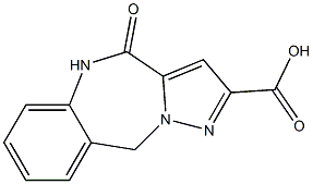 10-Oxo-9,10-dihydro-4H-3,3a,9-triaza-benzo[f]azulene-2-carboxylic acid 结构式