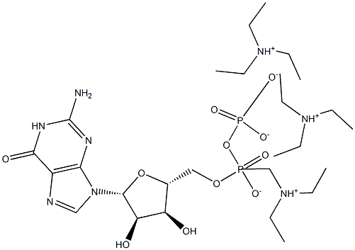 鸟苷-5'-二磷酸三乙胺盐 结构式
