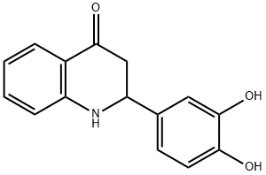 2-(3,4-二羟基苯基)-2,3-二氢喹啉-4(1H)-酮 结构式