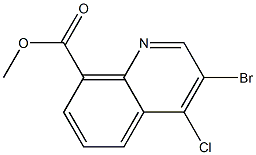 3-Bromo-4-chloro-quinoline-8-carboxylic acid methyl ester 结构式