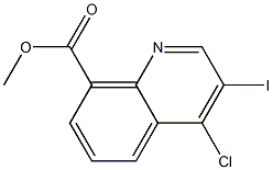 4-Chloro-3-iodo-quinoline-8-carboxylic acid methyl ester 结构式