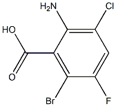 2-氨基-3-氯-5-氟-6-溴苯甲酸 结构式