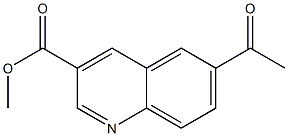 6-乙酰基喹啉-3-羧酸甲酯 结构式