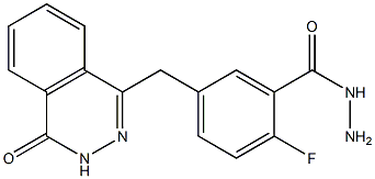 5-[(3,4-二氢-4-氧代-1-酞嗪基)甲基]-2-氟苯甲酰肼 结构式