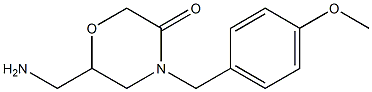 6-(aminomethyl)-4-(4-methoxybenzyl)morpholin-3-one 结构式