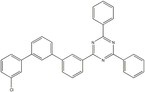 2-(3''-氯-[1,1':3',1''-三联苯]-3-基)-4,6-二苯基-1,3,5-三嗪 结构式