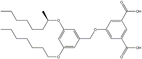 (R)-5-(3-(heptyloxy)-5-(octan-2-yloxy)benzyloxy)isophthalic acid 结构式