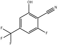 2-Fluoro-6-hydroxy-4-(trifluoromethyl)benzonitrile 结构式