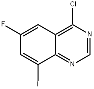 4-Chloro-6-fluoro-8-iodoquinazoline 结构式