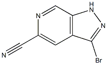 3-Bromo-1H-pyrazolo[3,4-c]pyridine-5-carbonitrile 结构式