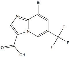 8-Bromo-6-trifluoromethyl-imidazo[1,2-a]pyridine-3-carboxylic acid 结构式