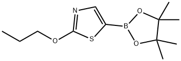 2-(N-Propoxy)thiazole-5-boronic acid pinacol ester 结构式