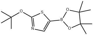 2-(tert-Butoxy)thiazole-5-boronic acid pinacol ester 结构式