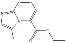 3-Iodo-imidazo[1,2-a]pyridine-5-carboxylic acid ethyl ester 结构式