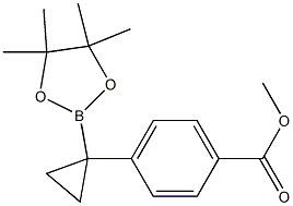 methyl 4-(1-(4,4,5,5-tetramethyl-1,3,2-dioxaborolan-2-yl)cyclopropyl)benzoate 结构式