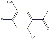 1-(5-Amino-2-bromo-4-fluoro-phenyl)-ethanone 结构式