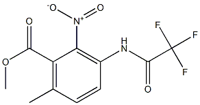6-Methyl-2-nitro-3-(2,2,2-trifluoro-acetylamino)-benzoic acid methyl ester 结构式