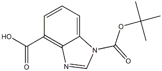 1-(tert-butoxycarbonyl)-1H-benzo[d]imidazole-4-carboxylic acid 结构式