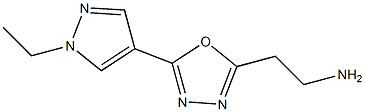 2-(5-(1-ethyl-1H-pyrazol-4-yl)-1,3,4-oxadiazol-2-yl)ethanamine 结构式