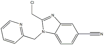 2-(chloromethyl)-1-(pyridin-2-ylmethyl)-1H-benzo[d]imidazole-5-carbonitrile 结构式