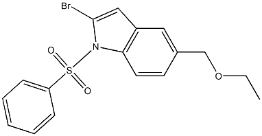 2-bromo-5-(ethoxymethyl)-1-(phenylsulfonyl)-1H-indole 结构式