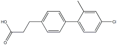 3-(4'-chloro-2'-methylbiphenyl-4-yl)propanoic acid 结构式