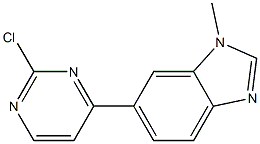 6-(2-chloropyrimidin-4-yl)-1-methyl-1H-benzo[d]imidazole 结构式