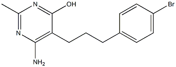 6-amino-5-(3-(4-bromophenyl)propyl)-2-methylpyrimidin-4-ol 结构式