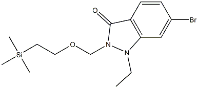 6-bromo-1-ethyl-2-((2-(trimethylsilyl)ethoxy)methyl)-1H-indazol-3(2H)-one 结构式