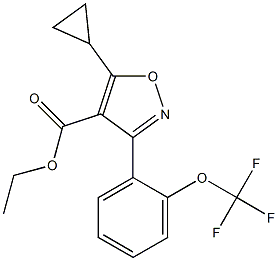 ethyl 5-cyclopropyl-3-(2-(trifluoromethoxy)phenyl)isoxazole-4-carboxylate 结构式