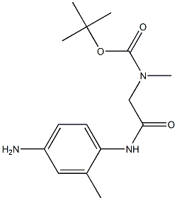 tert-butyl 2-(4-amino-2-methylphenylamino)-2-oxoethyl(methyl)carbamate 结构式