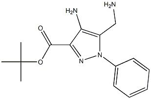 tert-butyl 4-amino-5-(aminomethyl)-1-phenyl-1H-pyrazole-3-carboxylate 结构式