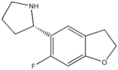 (S)-2-(6-fluoro-2,3-dihydrobenzofuran-5-yl)pyrrolidine 结构式