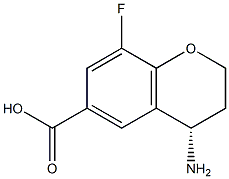 (S)-4-amino-8-fluorochroman-6-carboxylic acid 结构式