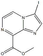 3-Iodo-imidazo[1,2-a]pyrazine-8-carboxylic acid methyl ester 结构式