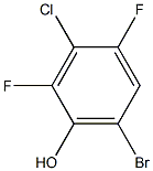 6-溴-3-氯-2,4-二氟苯酚 结构式