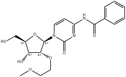 N4-Benzoyl-2'-O-(2-methoxyethyl)cytidine 结构式