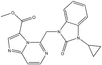 5-(3-Cyclopropyl-2-oxo-2,3-dihydro-benzoimidazol-1-ylmethyl)-imidazo[1,2-c]pyrimidine-3-carboxylic acid methyl ester 结构式