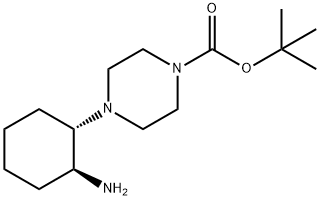 4-[反式-2-氨基环己基]哌嗪-1-甲酸叔丁酯 结构式